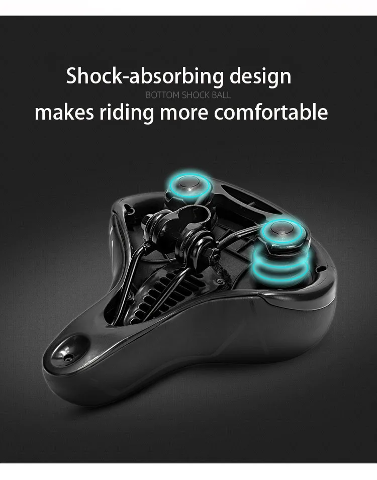 Bike Seat Comfortable & Breathable Bicycle Saddle Cushion Water-Resistant with Dual Shock Absorbing for MTB Mountain Road Bike