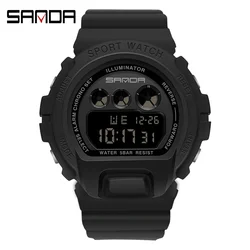 SANDA 2018 Men Military Sports Watch Woman LED Digital electronic  Luminous Watch Waterproof Men's Ms Watch Relogio Masculino