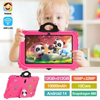 2024 New 7 Inch Kids Panda Tablet 10 Core Ram 12GB Rom 256GB Tablet Android 14.0 Google Play Ondersteuning Bluetooth WIFI Tablet