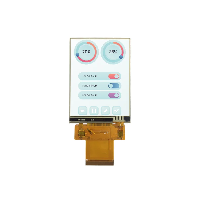 3.5 inch 240x320 HX8347A wide temperature sunlight readable SPI/MCU/RGB interface IPS LCD module