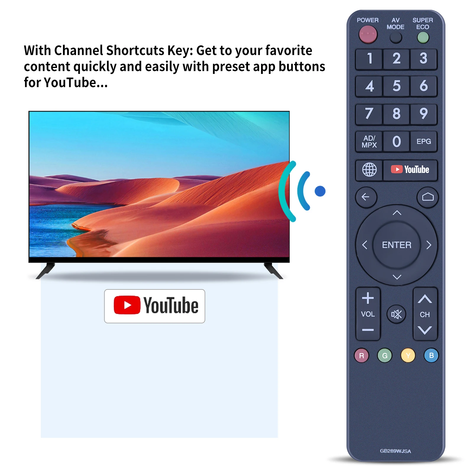 Новый пульт дистанционного управления GB289WJSA для Sharp Aquos TV 2T-C40AE1X 2T-C45AE1X 2T-C50AE1X