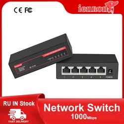 IENRON Ethernet Switch 8 5 Ports Gigabit Network Switch 1000 Mbps Internet Hub Network Splitter for IP Camera /Wifi Router