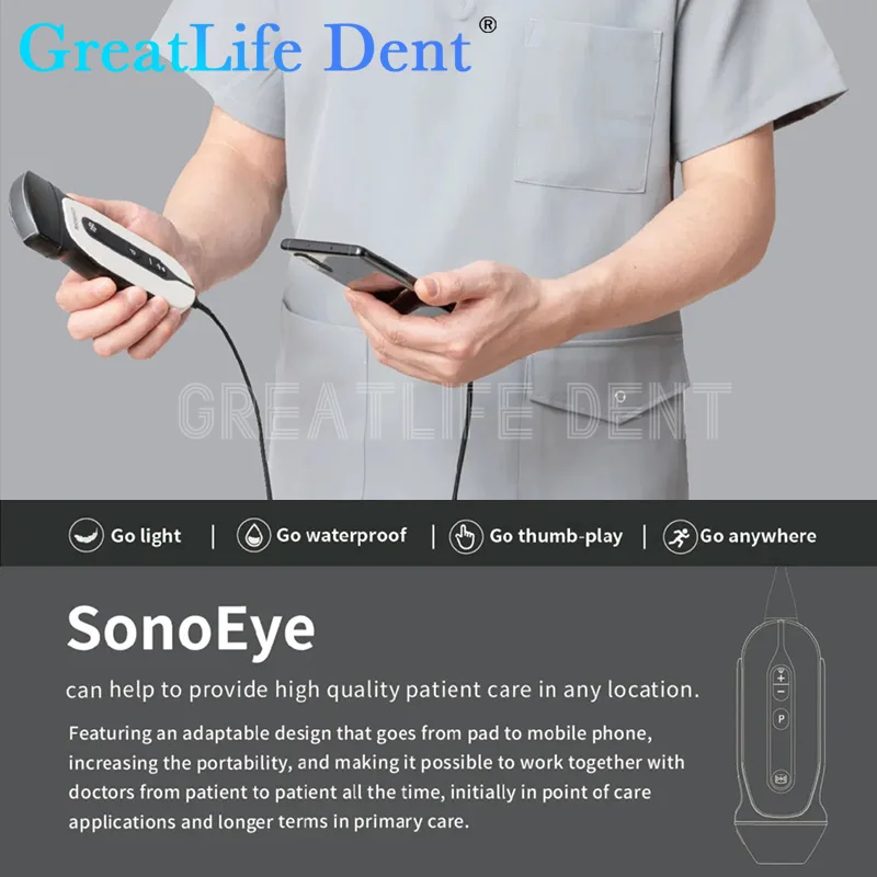 GreatLife Dent SonoEye P1 P2 P3 P5 P6 przenośny mikrowypukły ręczny urządzenie skanujące ultrasonograficzny serca i cyfrowy System badań