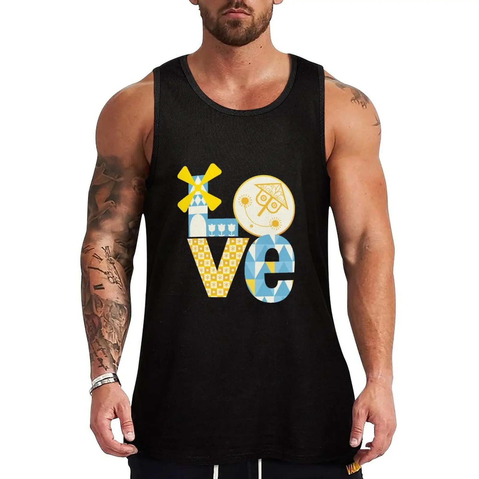 It's a World of LOVE Tank Top Casual Print Tank Top Daily Graphic Sleeveless Wear