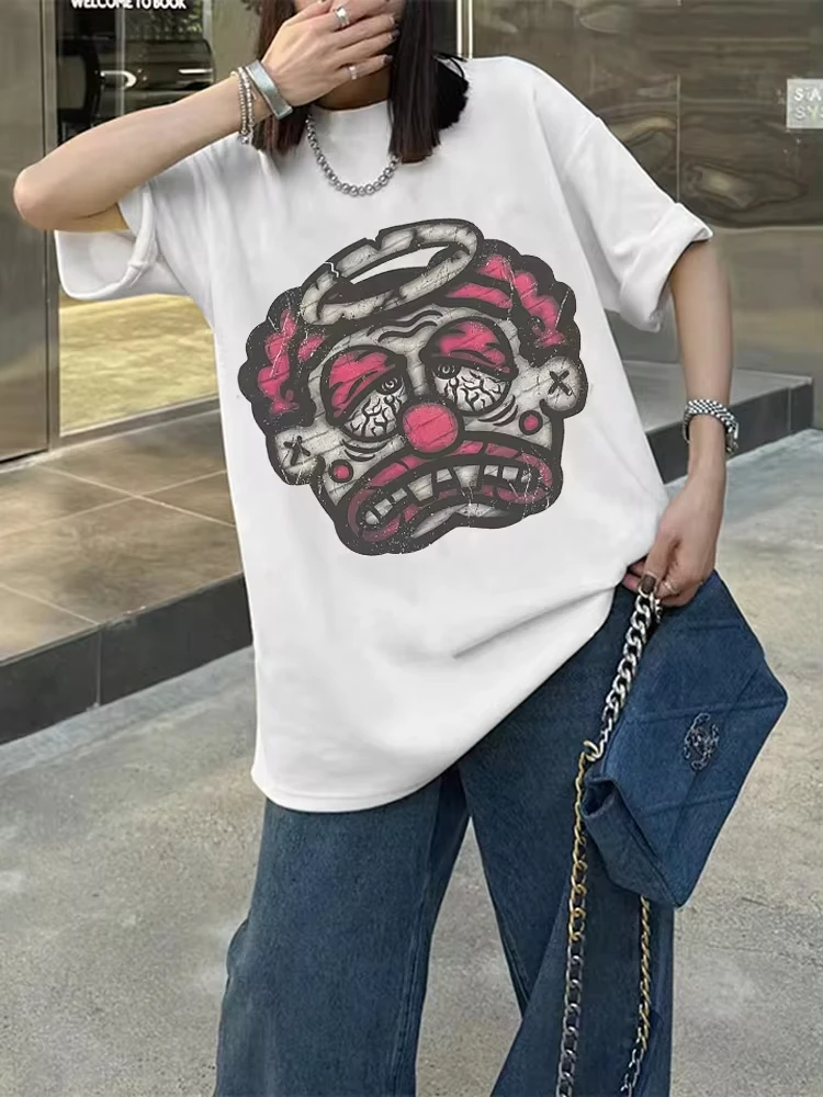 2000s T-shirt Oversized Cartoon Anime Avatar Graphic Print Y2k Streetwear Hip Hop Vintage Short Sleeve Couple Tees Tops