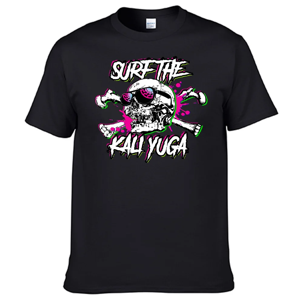 Surf The Kali Yugas Shirt 100% Cotton Men T Shirt