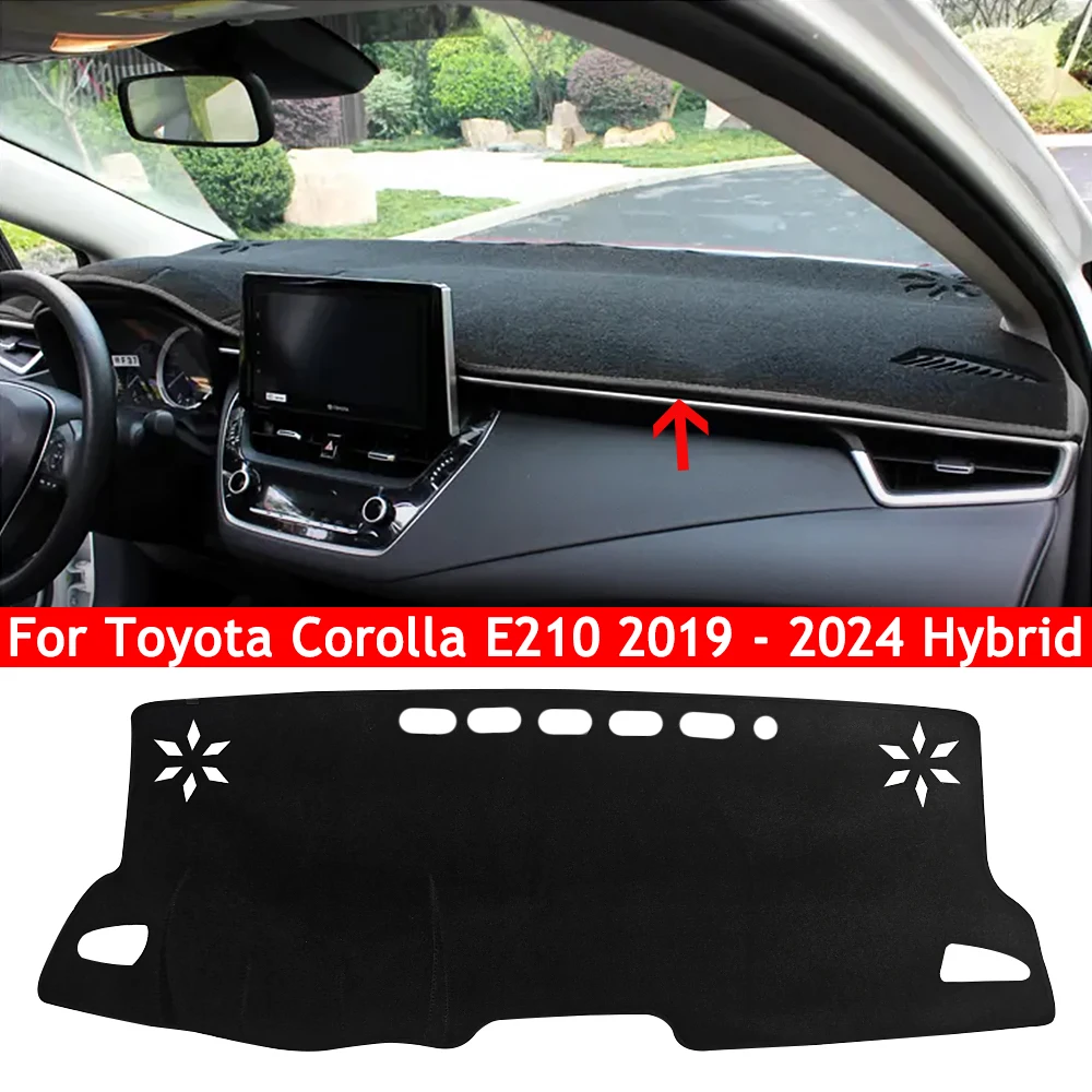 For Toyota Corolla E210 2019 2020 2021 2022 2023 2024 Hybrid Car Dashboard Cover Dash Mat Sun Shade Pad Car Interior Accessories