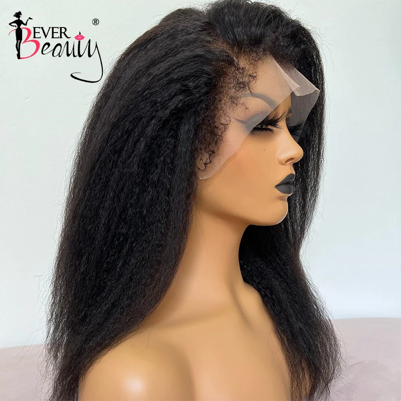 Curly Baby Hair Pre Plucked 13x6 Lace Front Human Hair Wigs For Black Women Kinky Straight 13x4 Lace Wigs 250% Brazilian Virgin