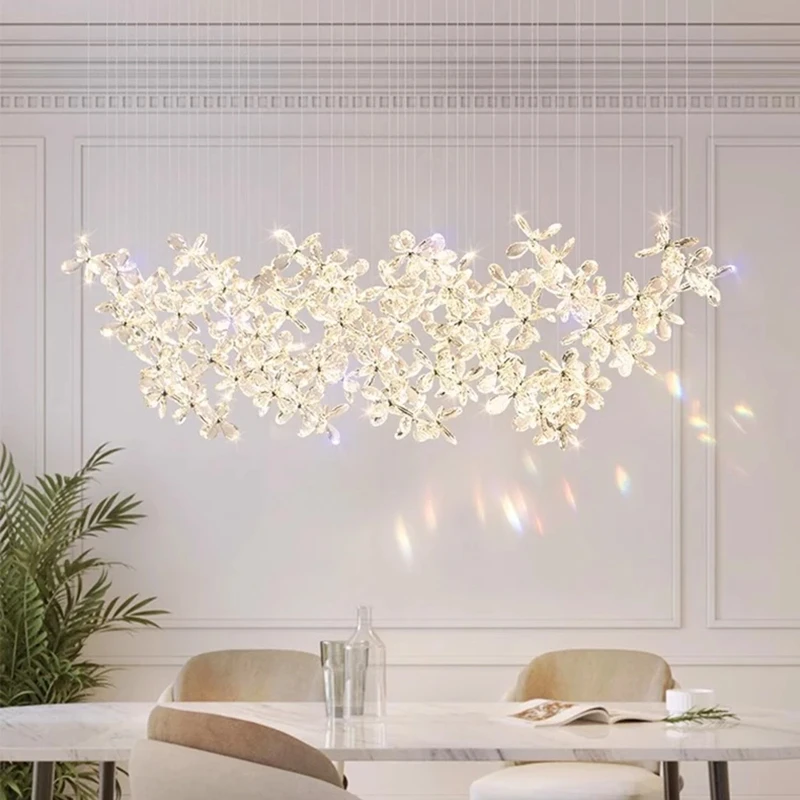 Luces colgantes para decoración del hogar, candelabro de cristal de lujo para sala de estar, lámpara colgante para comedor, luz de techo, iluminación interior