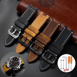 Retro Leather Watchband For Casio G-SHOCK MTG-B1000 MTG-G1000 26mm Modified MTGB1000 GST-W120L/W130L/S100/S110 Men's Watch Strap