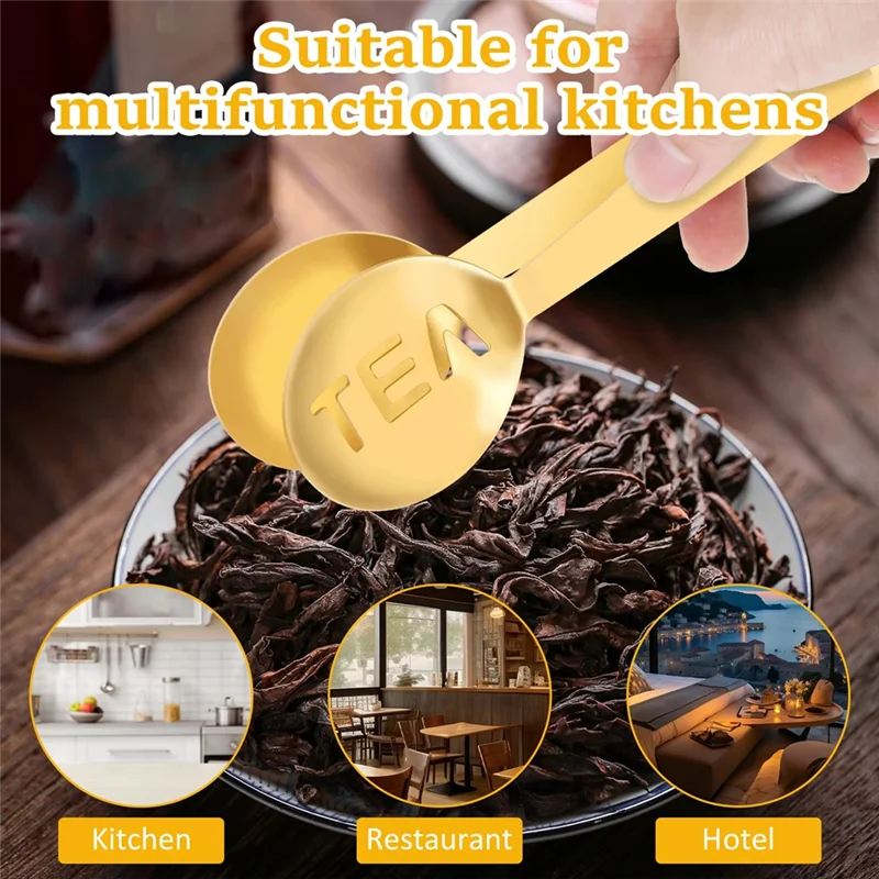 

2025 Trend10 Pack Tea Bag Squeezer Tongs Safe Strainer Tongs Holder Easy To Use Metal Spoon