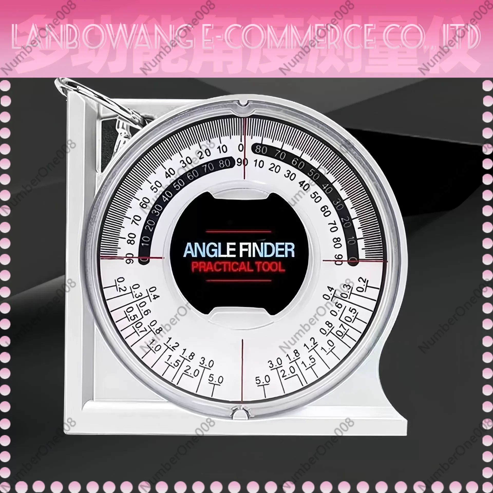 Magnetic Digital Level Tool 360°, Multi-Angle High Precision Inclinometer for Woodworking, Construction Slope Measurement