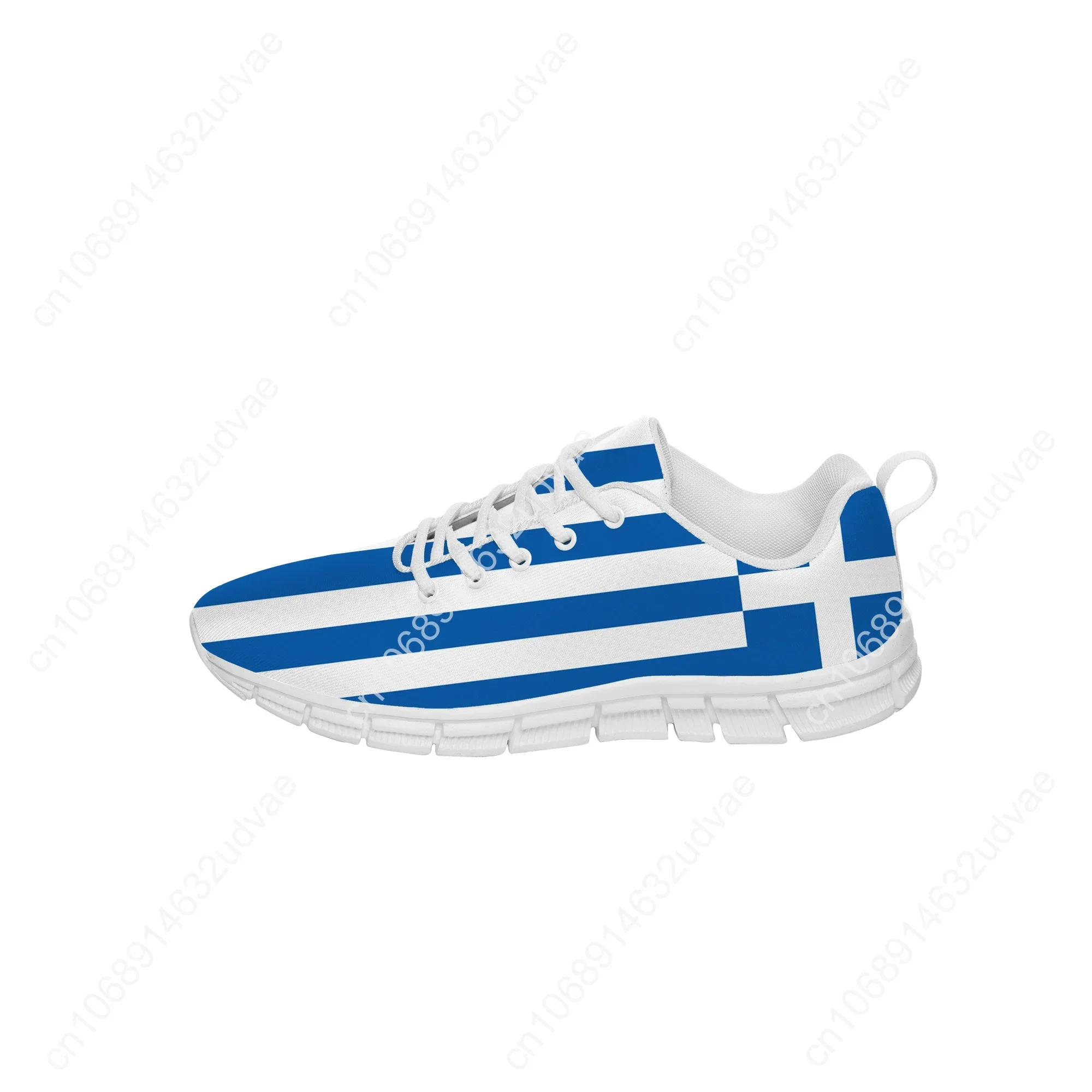 Greece Flag Sneakers Mens Womens Teenager Casual Sport Shoes Canvas Running Shoes 3D Printed Breathable Lightweight Shoe