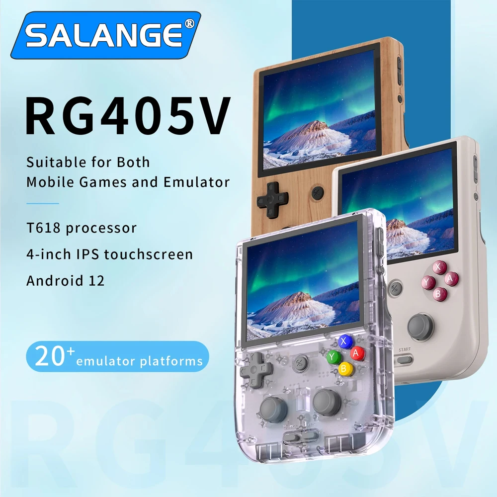 RG405V Android 12 Portable Game Console 4 Inch IPS Touch Screen Handheld Game Players 128GB 256GB For PS2 For WII Games