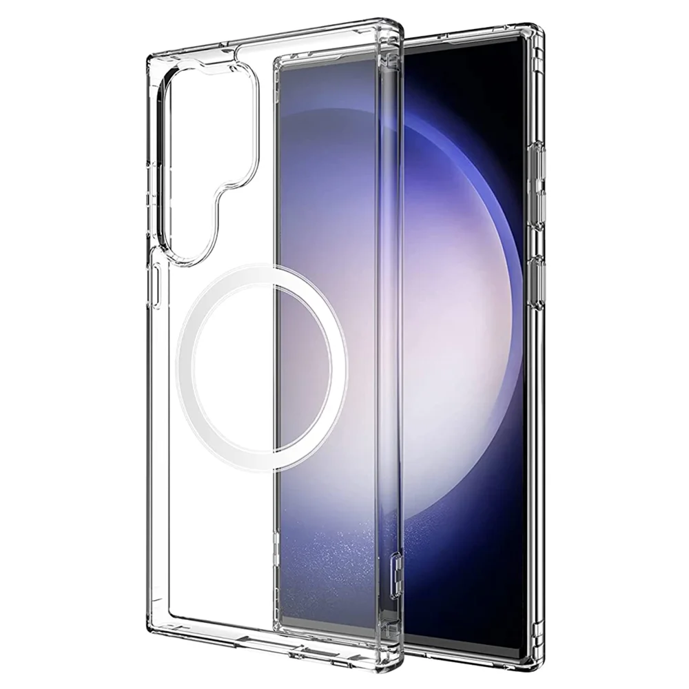 Magnetic Phone Case For Samsung Galaxy S23 Ultra S23 Plus S22 Ultra S23 MagSafe Card Wallet Slim Thin Shockproof Protective Cove