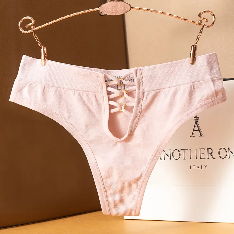 Women's Sexy Panty Seamless Thong Female Intimate Clothes Low Rise Comfort Underwear Lady's Soft Underwear Solid Color Lingerie image 6
