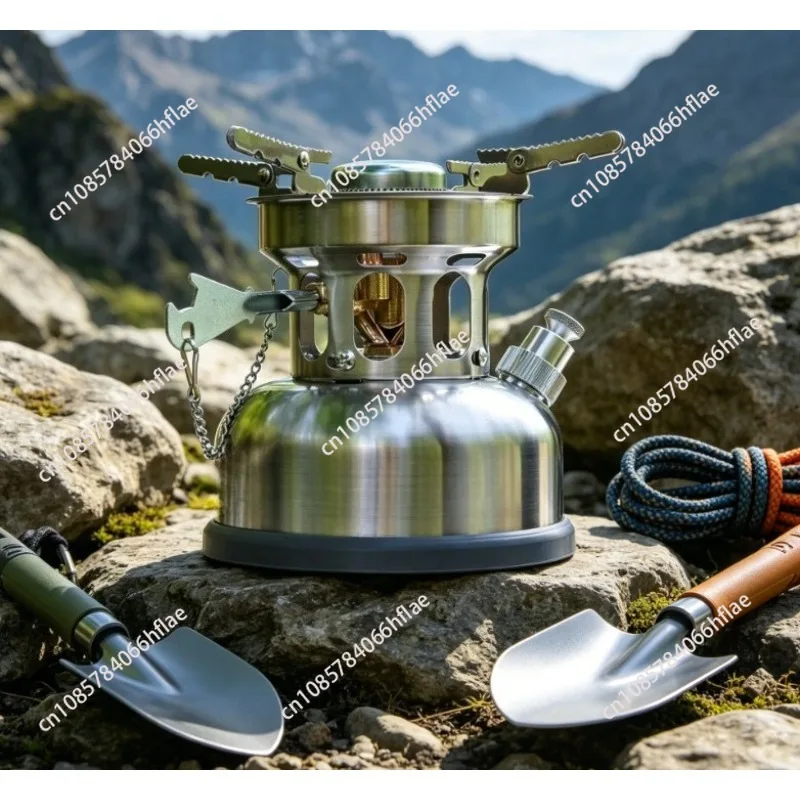 Multi-Fuel Camping Stove, Portable High Altitude Alcohol Gas Burner For Wilderness Overlanding Cooking