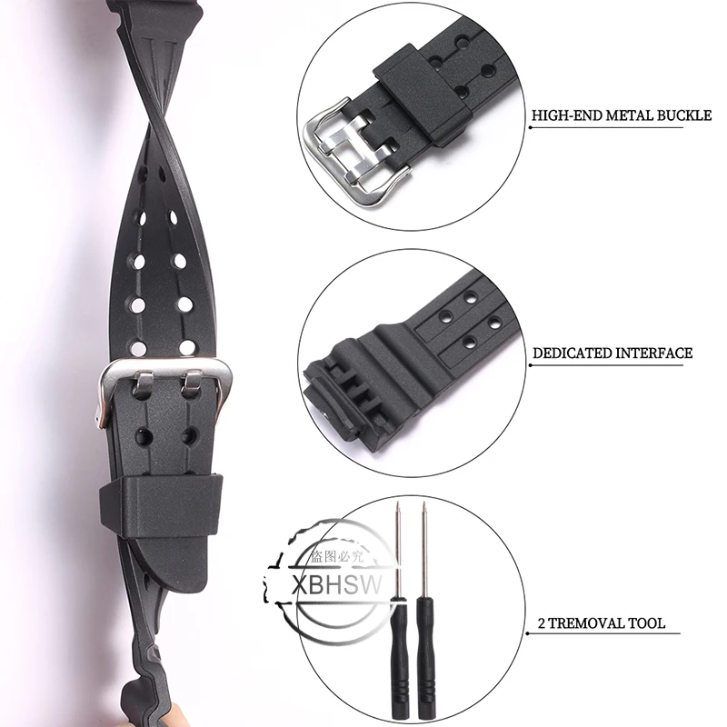 Nhựa Dây Đeo Dây Thích Hợp Cho Đồng Hồ GWF-A1000 D1000 Cho Frogman Vòng Tay Nam Đen Vòng Tay Kim Loại Thép Không Gỉ bình Giữ Nhiệt