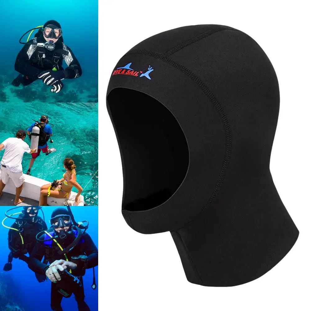 Ultrathin 1mm Neoprene Dive Cap Hood Equipment Snorkeling Hat Underwater Keeping Winter Swim Warm Wetsuit Protect Hair