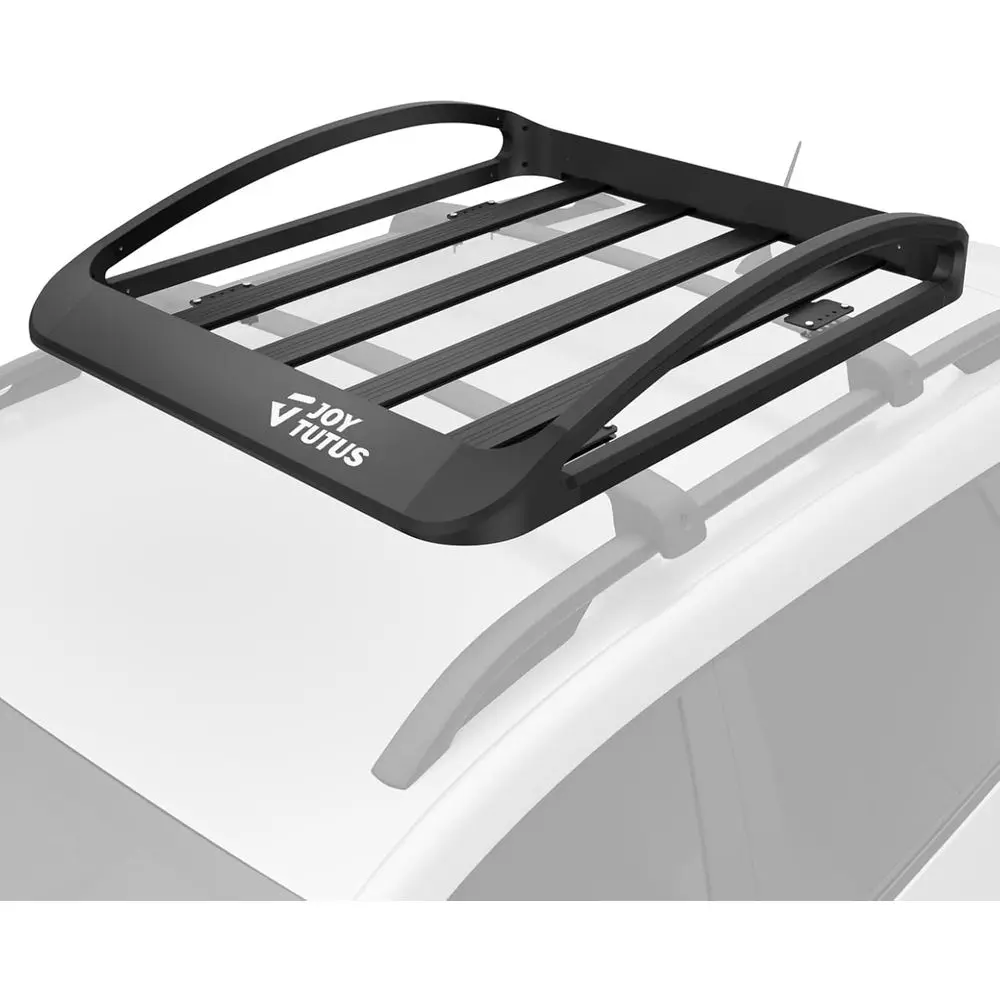 

Lightweight 47x40x8 Universal Aluminum Roof Cargo Basket, 150 lbs Capacity, Fits SUVs, Trucks, Cars, Black