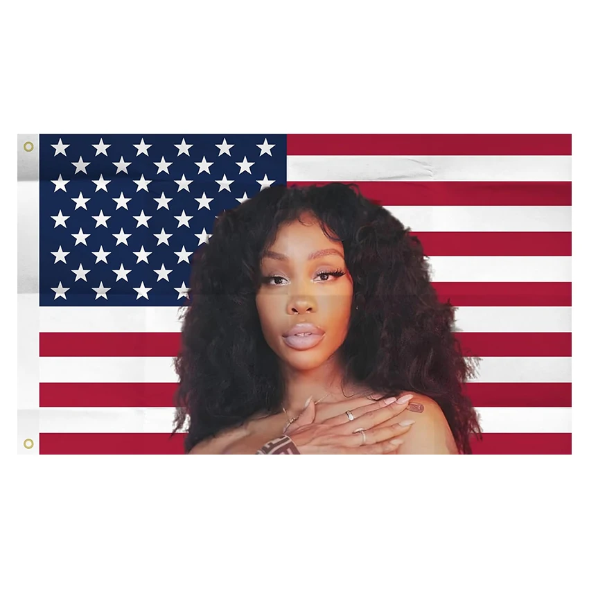 3X5FT Рэпер Персональное Искусство Флаг США Баннер Полиэстер Печатный Авто Гараж Наружное Украшение Гобелен С Латунными Втулками