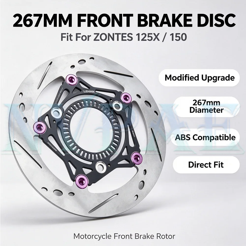 For ZONTES 125X 150 Motorcycle floating disc brake disc front rear brake disc 267mm