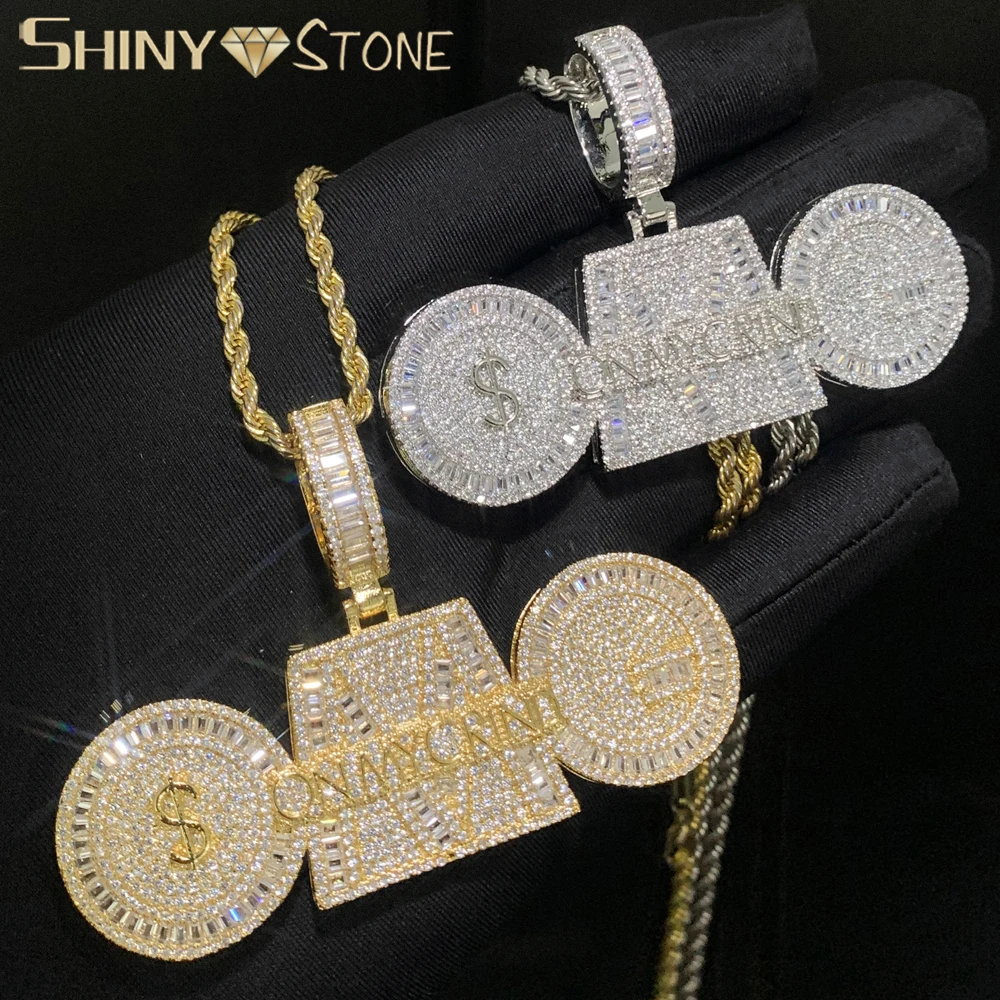 

Sparking Cz Letter On My On My Crind Pendant Chain for Women Men Iced Out Bling Cubic Zircon Paved Hip Hop Necklace Jewelry