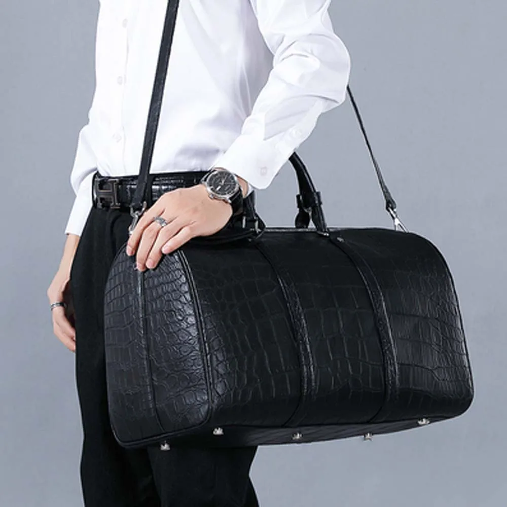 Hulangzhishi nuova borsa a tracolla in vera pelle di coccodrillo business leisure On a business trip Trave men handbag bagagli