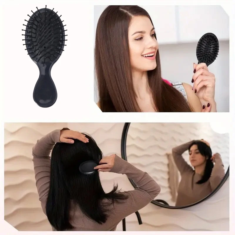 20 Stück Mini-Haarbürsten, weiche Nylonborsten, Kopfhautmassagebürste, erleichtert das Styling der Haare, Reisegröße, speziell für Echthaarperücken. – Detail 3