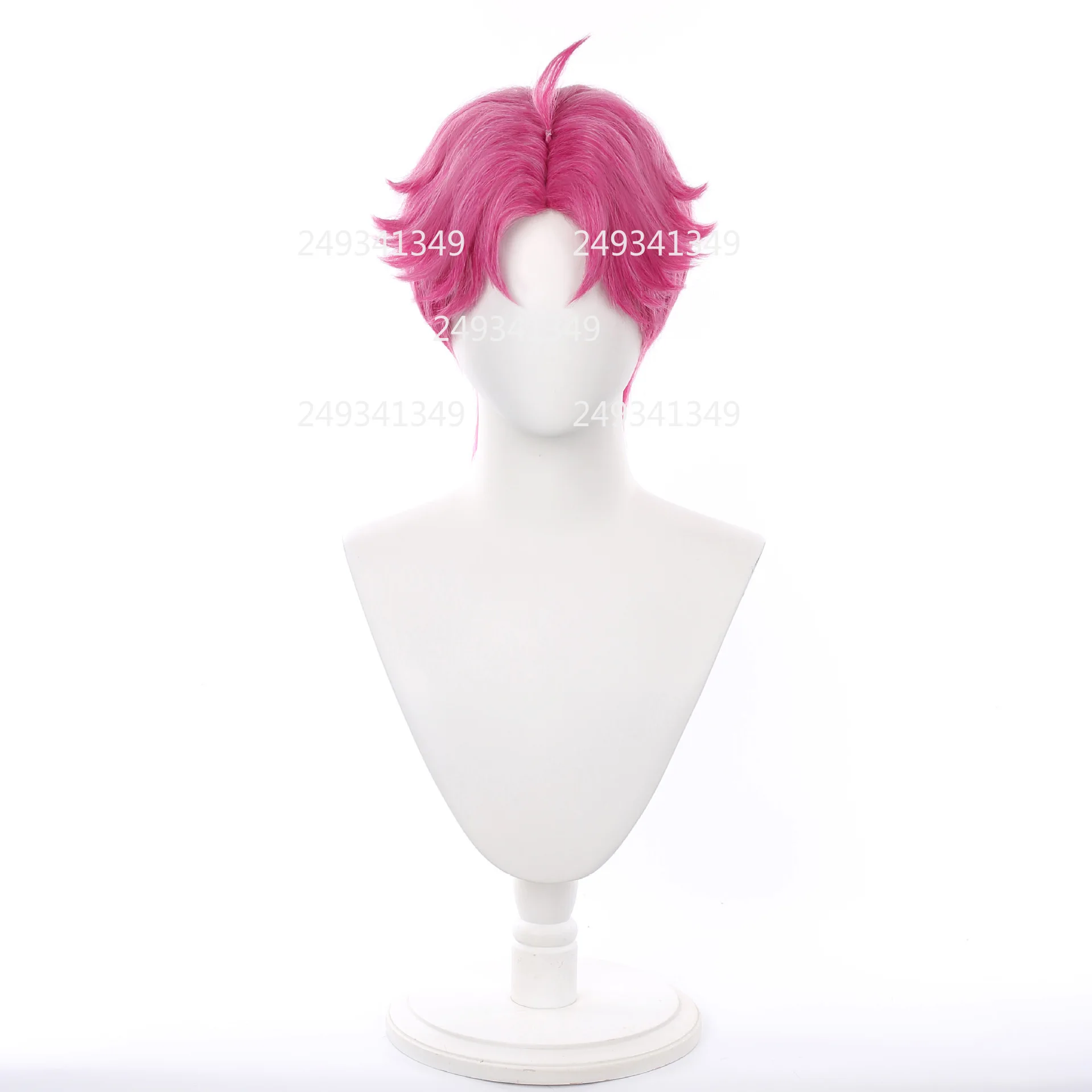 Saja Boys Abby Cosplay Wigs Hunters Role Play Dress Up Hat Man Pink Short Synthetic Wig Carnival Halloween Costume Accessories