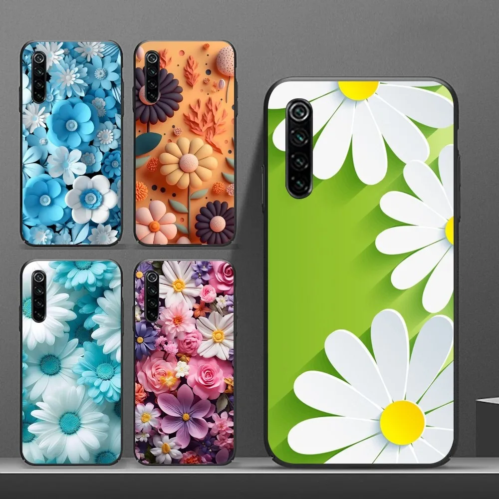 Daisy Flower Art Mobile Cell Phone Case for Realme GT 2 9i 8i 7i Pro X50 X2 C35 C21 C20 C11 C3 Black Soft Phone Cover Funda