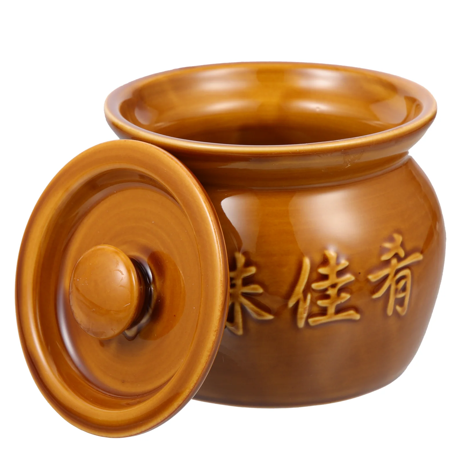 

Ceramic Stew Pot Material Smooth Surface Multi function Soup Pot Kitchen Tableware Family Restaurant Hotel Canteen Use
