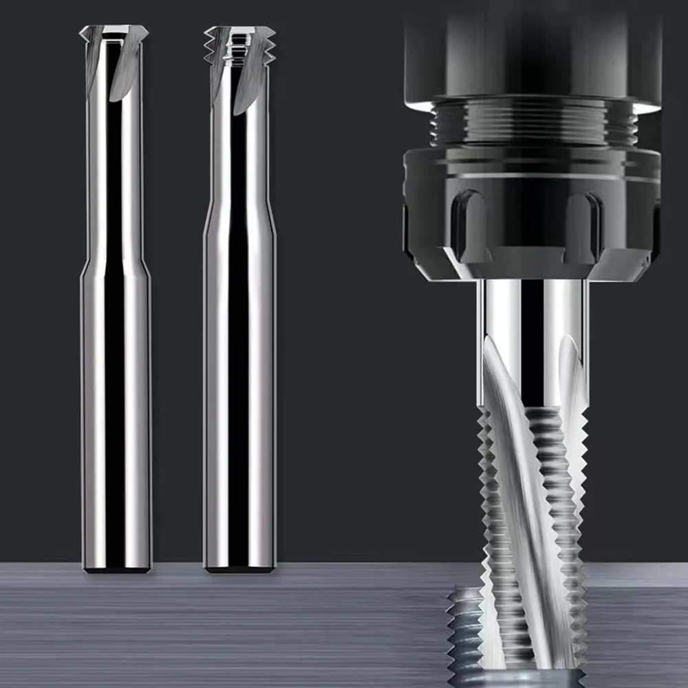 

1pcs CNC HRC 60 Degree carbide Thread Milling M1 M1.2 M1.4 M1.6 M2 M2.5 M3-M24 Solid carbide thread Milling cutter