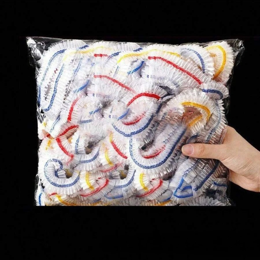 100 قطعة من طبقة التثبيت الملونة التي تستخدم لمرة واحدة، غطاء فم مرن بدرجة طعام المطبخ