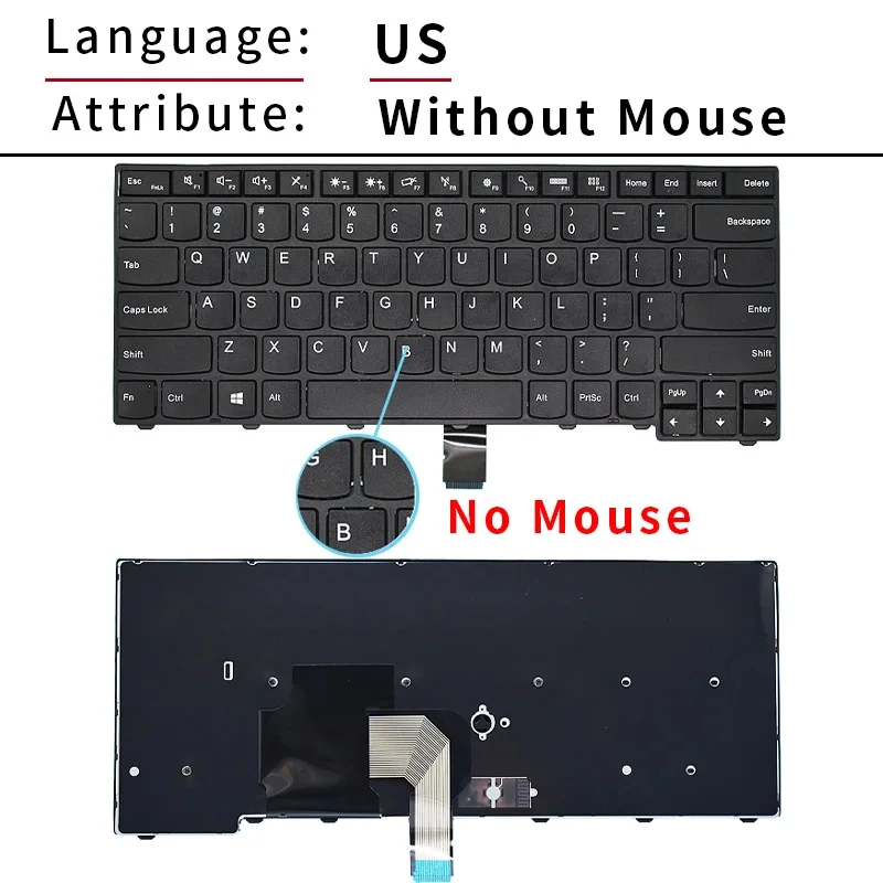 US/RU/SP Layout Laptop Keyboard for Lenovo T440 T440P T440s T431 E431 L440 E440 L450 L460 T450 T450S T460