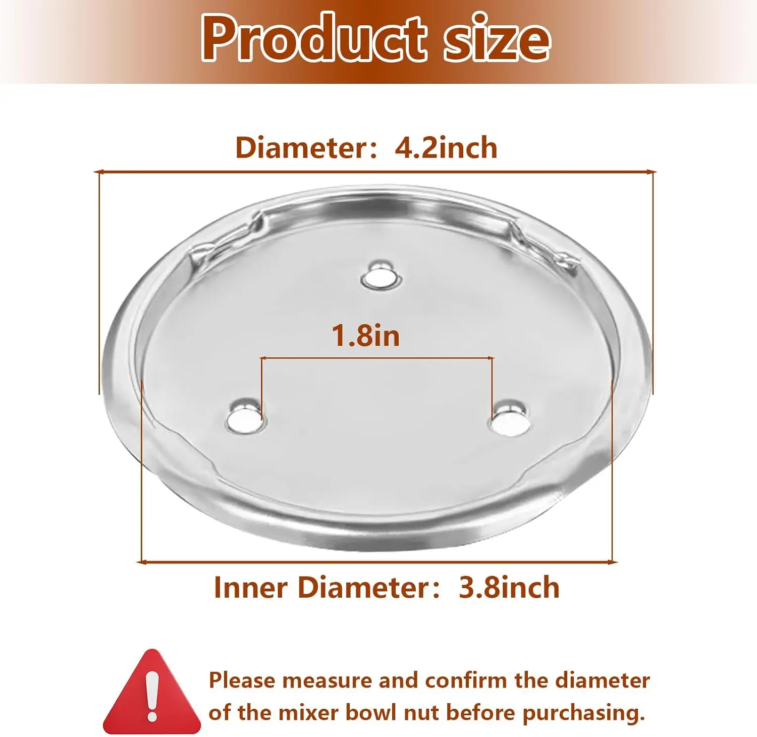 W10191926 Mixing Bowl Screw Cover Replacement for Whirlpool KitchenAid Kenmore Mixing Bowl Clamping Plate 4163032 WPW10191926