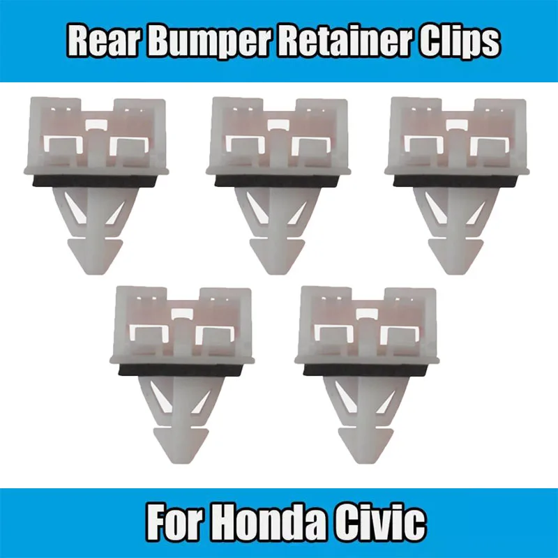 5X Clips For Honda Civic Rear Bumper Spacer & Retainer Clips / Fasteners 71592-S5D-000