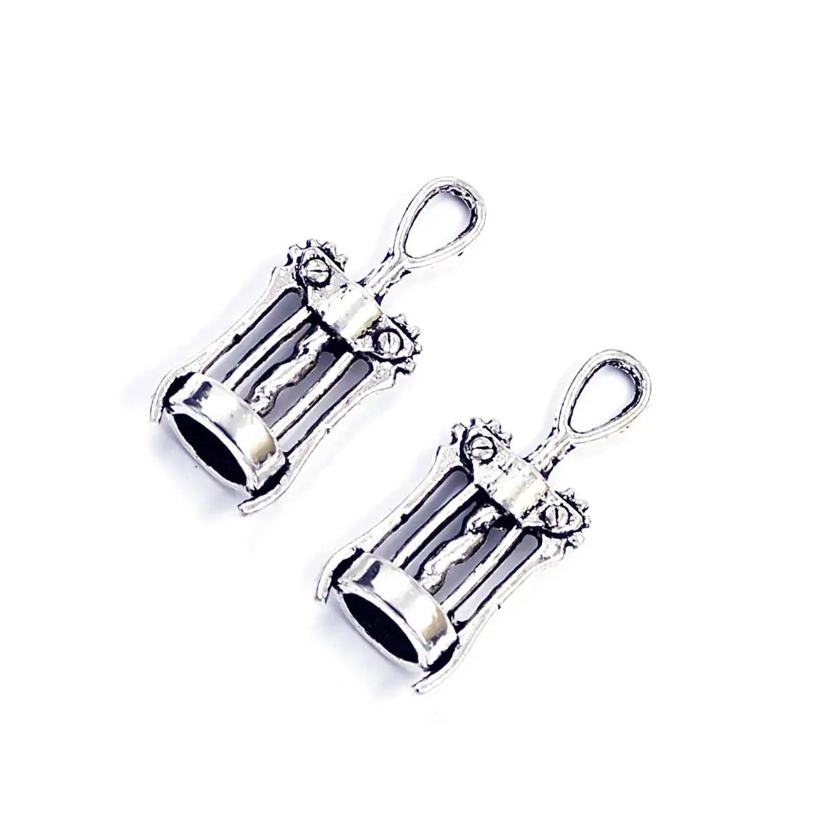 100PCS Wine Bottle Opener Charm Pendants 27x11mm DIY Handicrafts Decoration Accessories Handmade Material Package