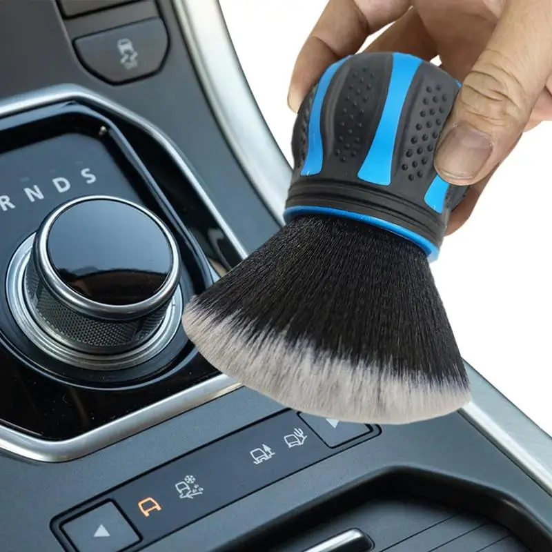 Car Detailing Brushes With Storage Rack Covers Soft Bristles Auto Interior Dust Cleaner Car Detail Brush Cleaning Detail Tool