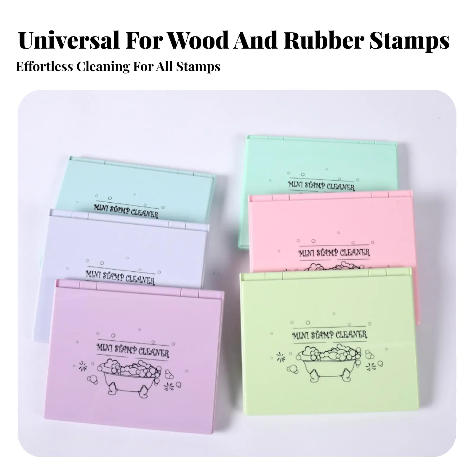 Picture 3: Rubber Stamp Cleaning Pad Reusable Stamp Cleaning Pad Crafting Supply Gentle on Stamps Portable for Calligraphers