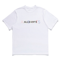 Chest Logo Print ALL SAINTS Top T-shirt Daily Loose Casual Tee Men Women Couple Summer Classic White Simple Short Sleeve