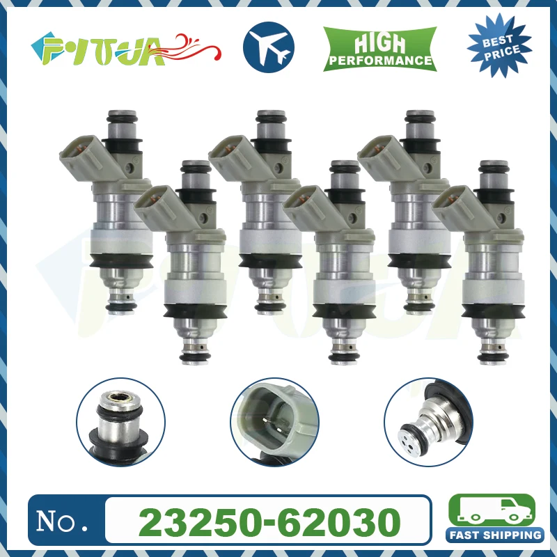 

6pcs Fuel injector 23250-62030 For Toyota 4Runner 3.4L 92-93 Camry 3.0L For Tacoma 95-98 T100 For Lexus ES300 23209-62030