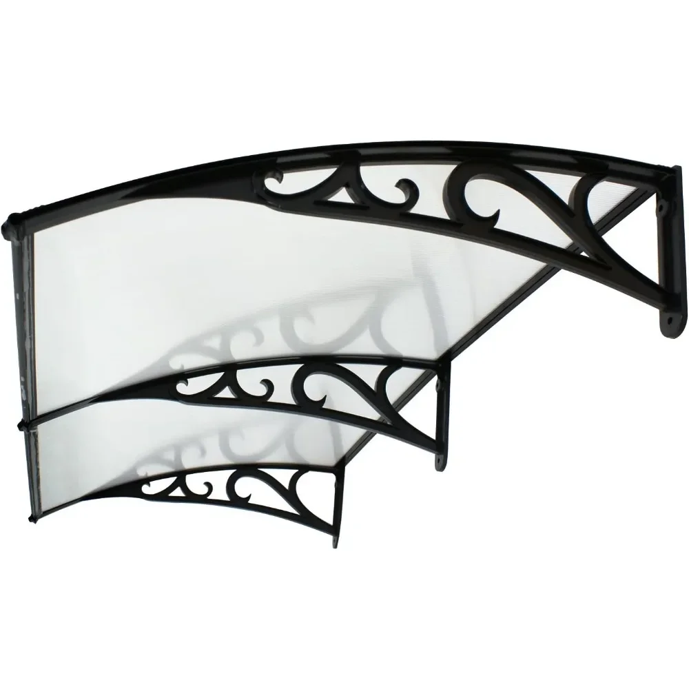 

Window Awning Canopy Overhead Door Awning Polycarbonate Cover Front Door Outdoor Patio Canopy Cover Sun Shetter,UV,Rain Snow