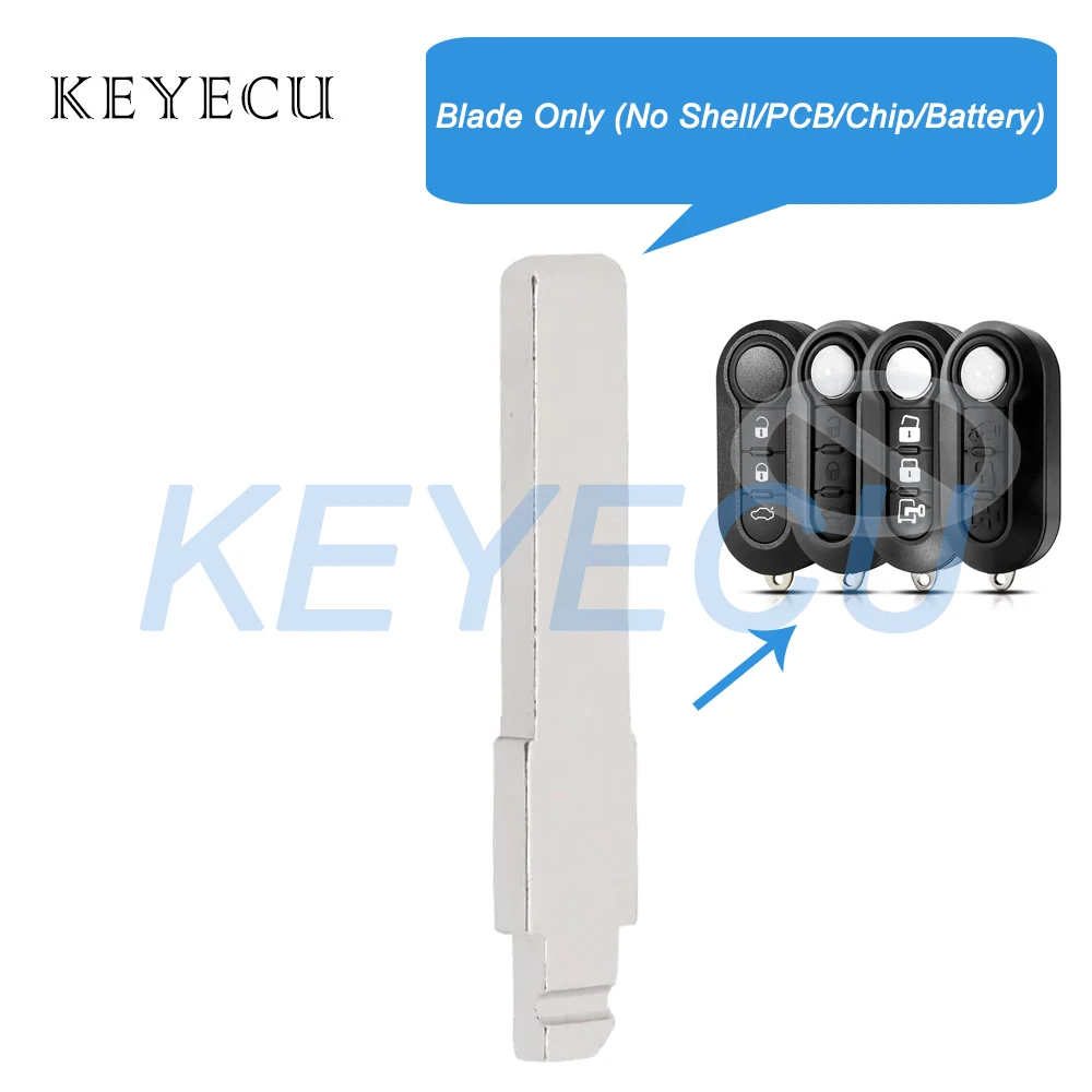 

KEYECU SIP22 Flip Uncut Key Blade для Fiat 500 Panda Punto Bravo Ducato для Peugeot Boxer для Citroen Jumper Flip Remote Car Key
