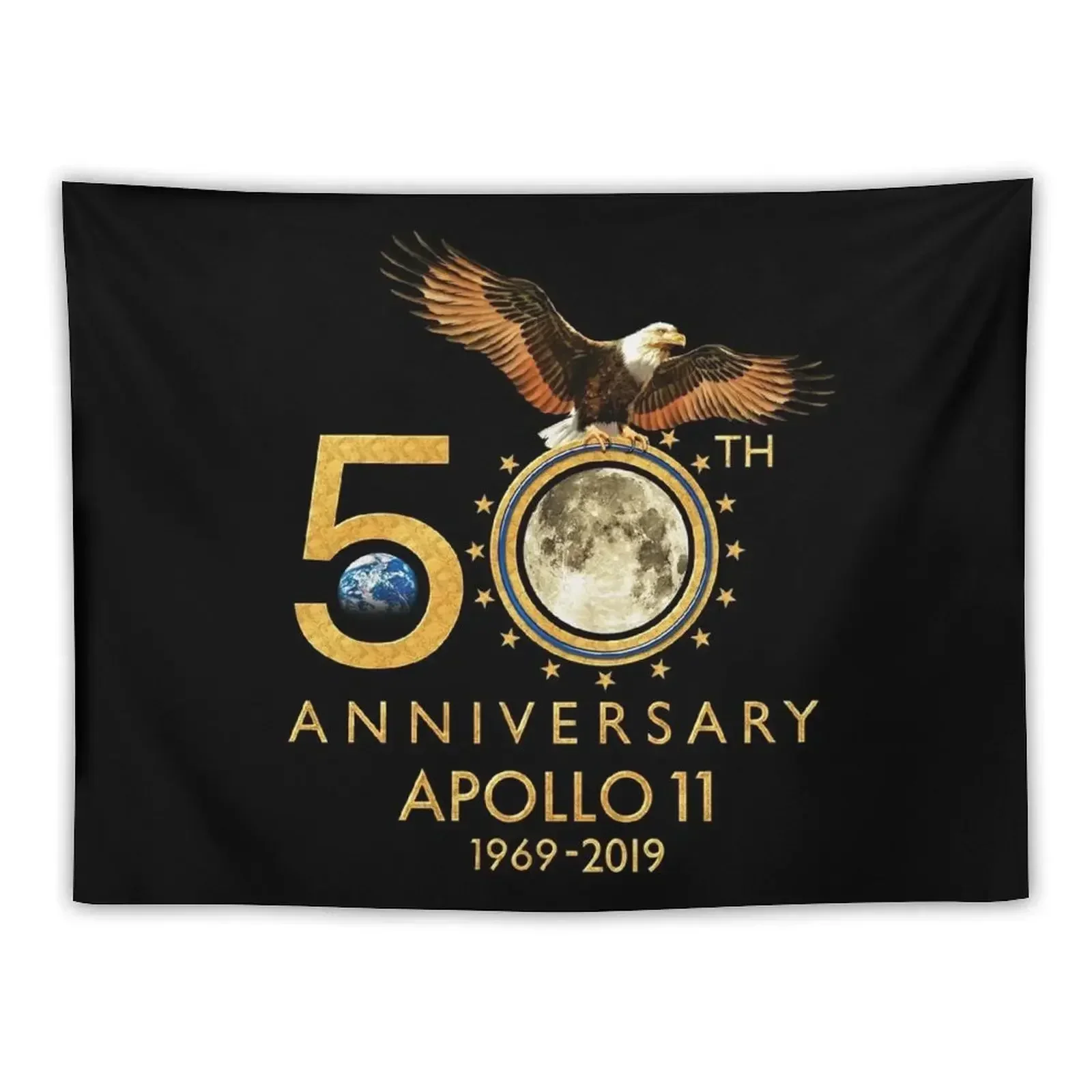 50th Anniversary Apollo 11 moon landing 1969-2019 Tapestry Cute Room Decor For Bedroom Tapestry