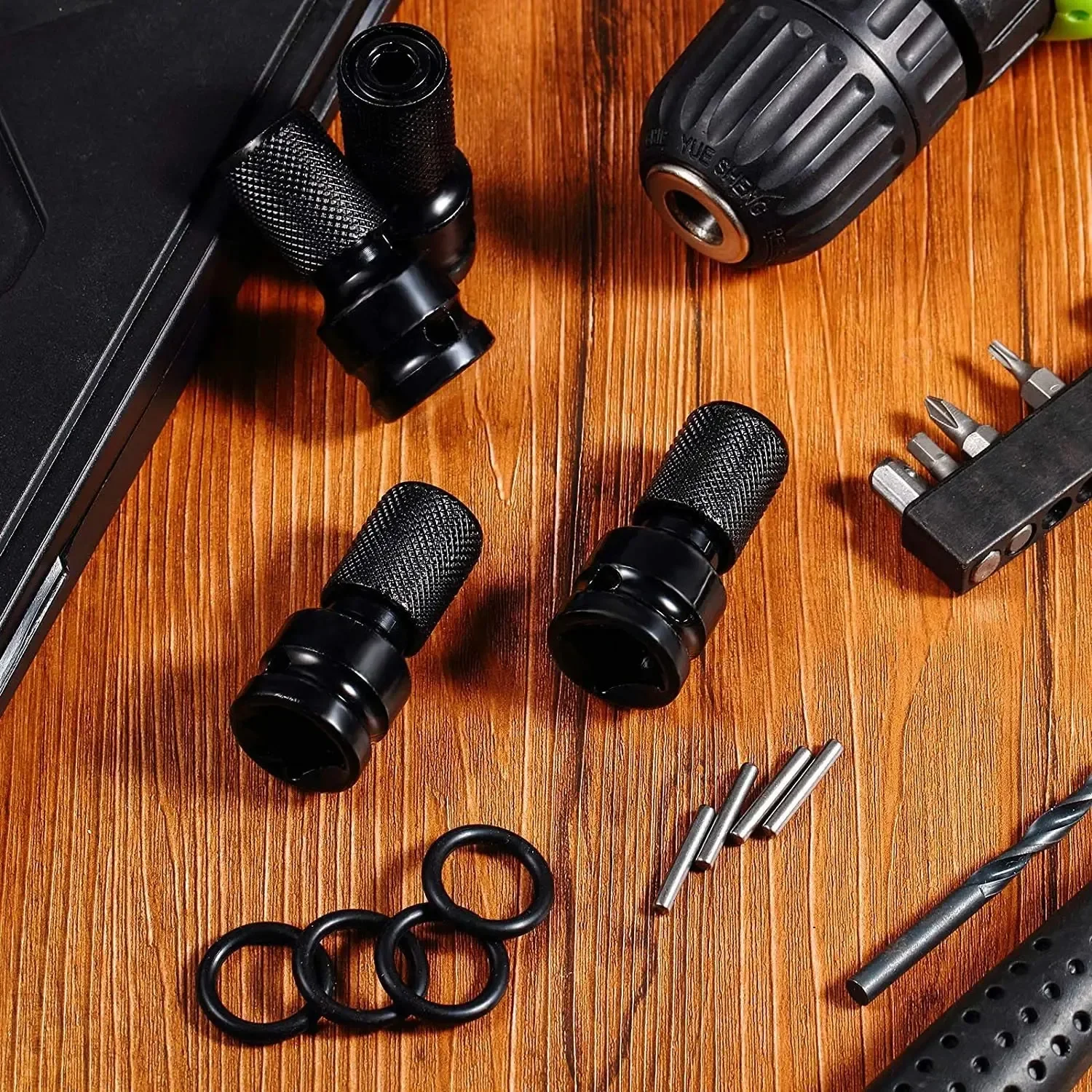 Electric Wrench 1/2 Square Drive To 1/4 Hex Socket Female Adapter Spanner Chuck Converter Impact Air Extension Pneumatic Tool view 6