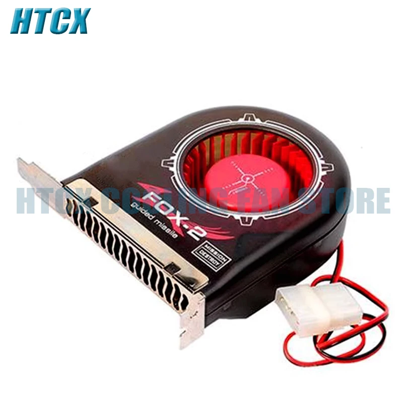 Nowa dmuchawa systemowa FOX-2 DC12V 2pin do obudowy komputera Wentylator chłodzący PCI Slot Bit Fan Cooler Long Life Bearing Design High Air Fl