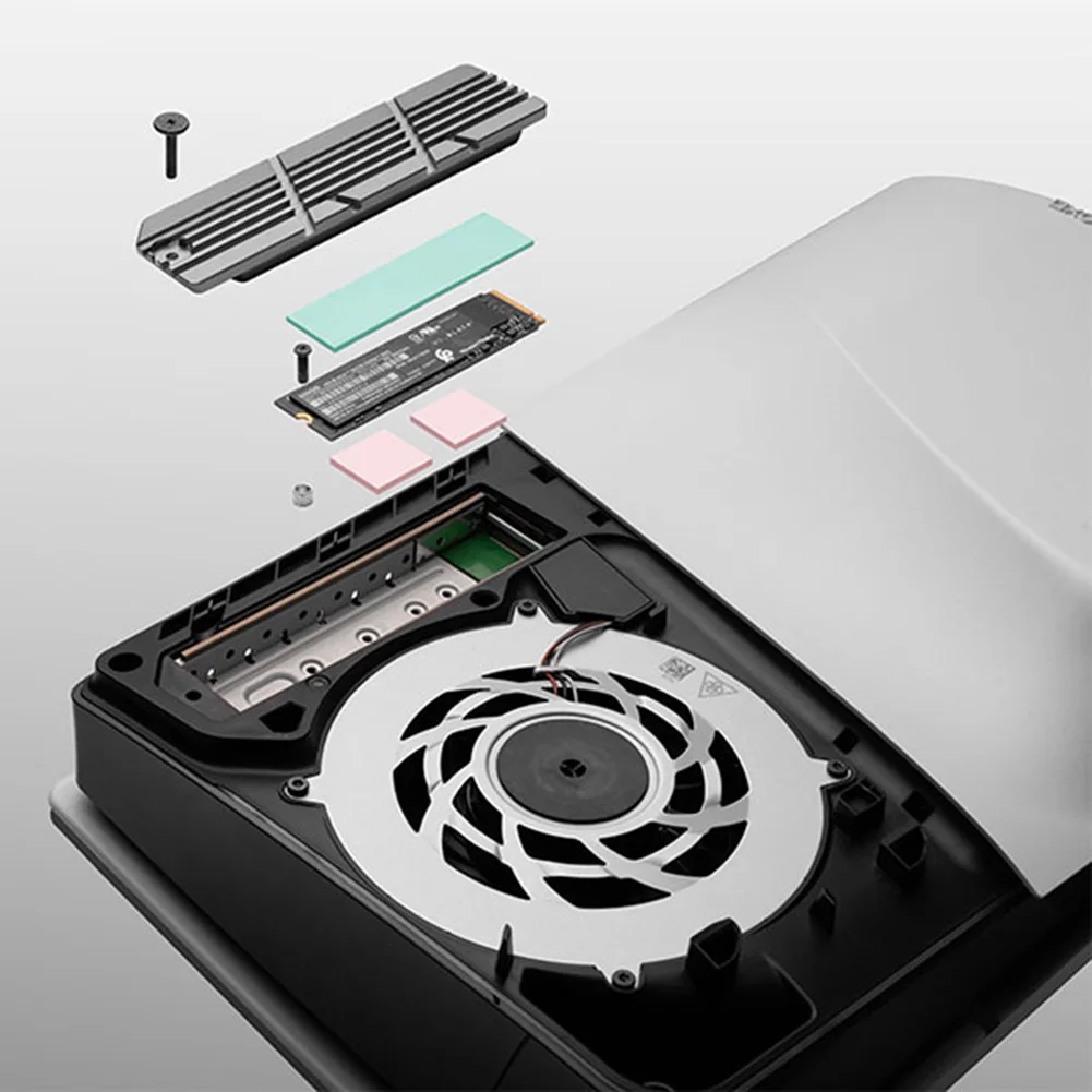 

Для PS5 Slim: радиатор для SSD с термопрокладками, комплект для охлаждения SSD, монтажный набор для 2280 M.2 NVMe SSD