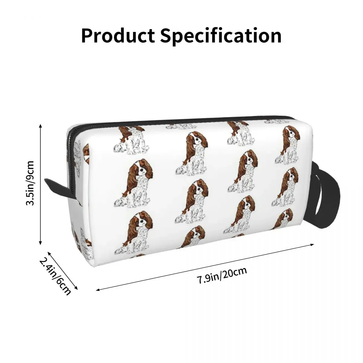 Cavalier King Charles Spaniel - Blenheim Makeup Bag Cosmetic OrganizerToiletry Cosmetic Bag for Women Beauty Travel Pencil Case