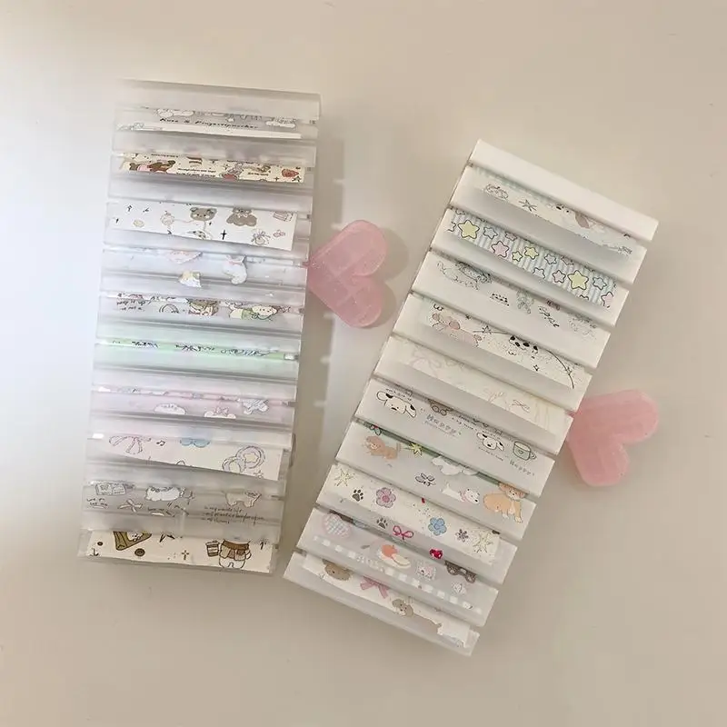 Nail Transfer Paper Organizer Cartoon Storage Box with Display Stand Large Capacity Art Supplies Holder for Salon Home